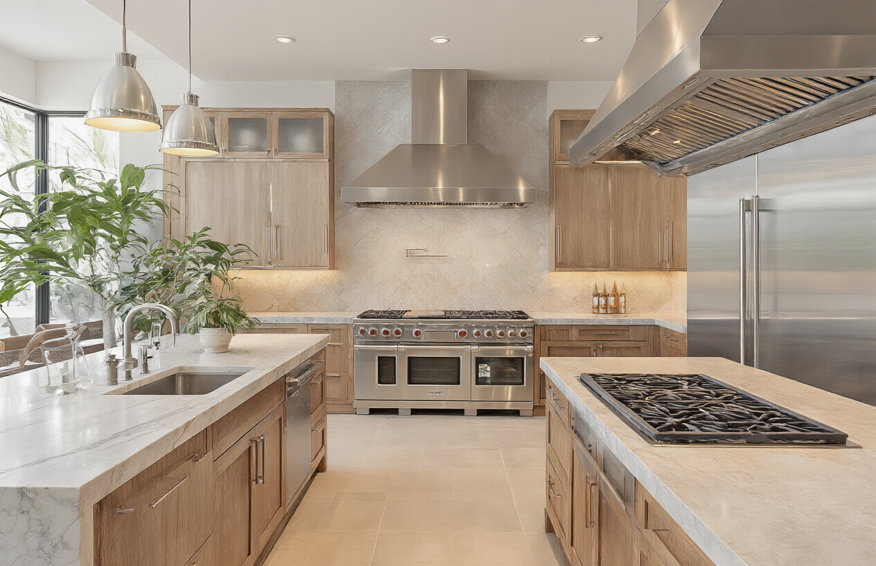Kitchen Transformation with Commercial-Grade Appliances and Custom Cabinetry