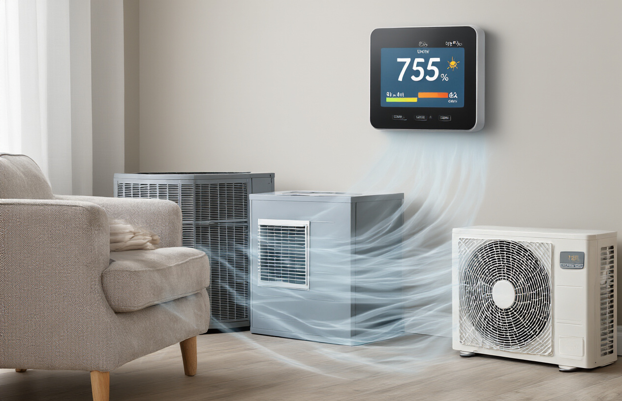"Blocked AC Vents Problem Dubai" "Furniture completely blocking AC vent in Dubai living room with thermal camera showing cold air trapped"